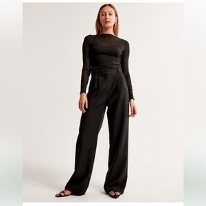 A&F SLOANE TAILORED WIDE LEG TROUSERS
